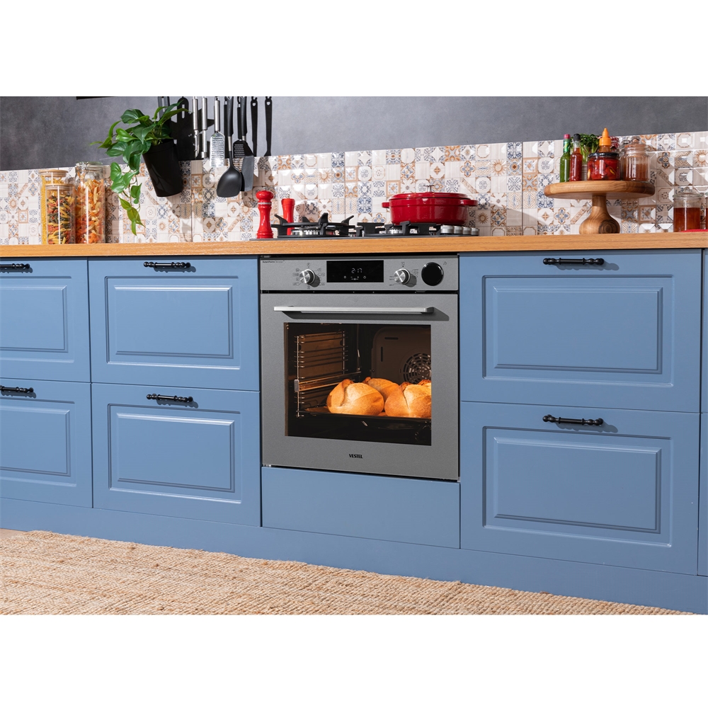 Eğik Gri Buharlı Lightfry Set